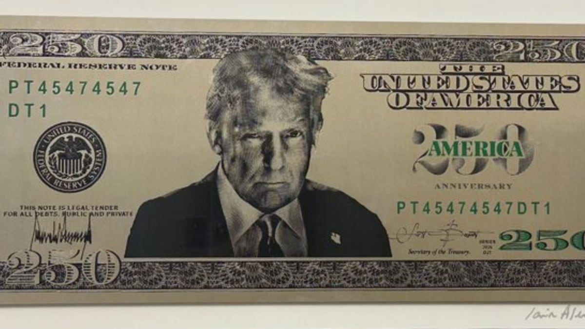 Propuesta de billete de US$250 con la imagen de Trump enfrenta obstáculos legales y políticos