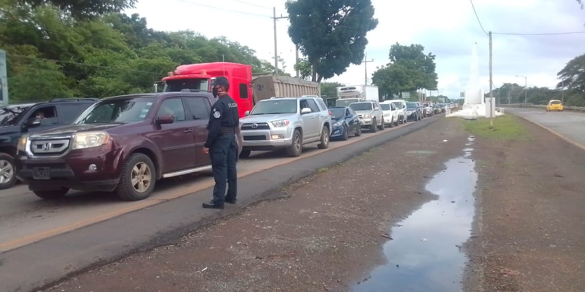 Activos puestos de control sanitario para entrar y salir de Los Santos 