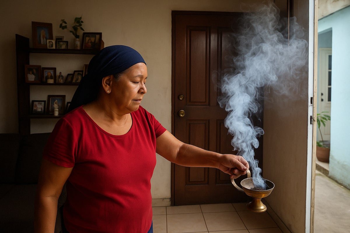 Fuera lo malo: así sahuman los panameños sus casas en Jueves y Viernes Santo