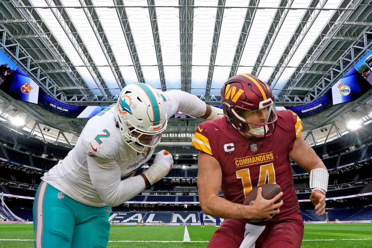 El Bernabéu se vuelve NFL: Dolphins vs. Commanders en domingo histórico en España