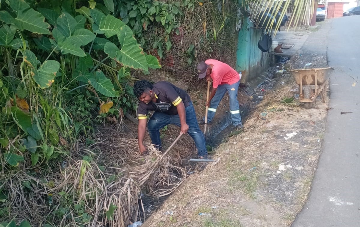 Vías de Colón listas para la lluvia: MOP limpia cunetas y desmonta obstáculos