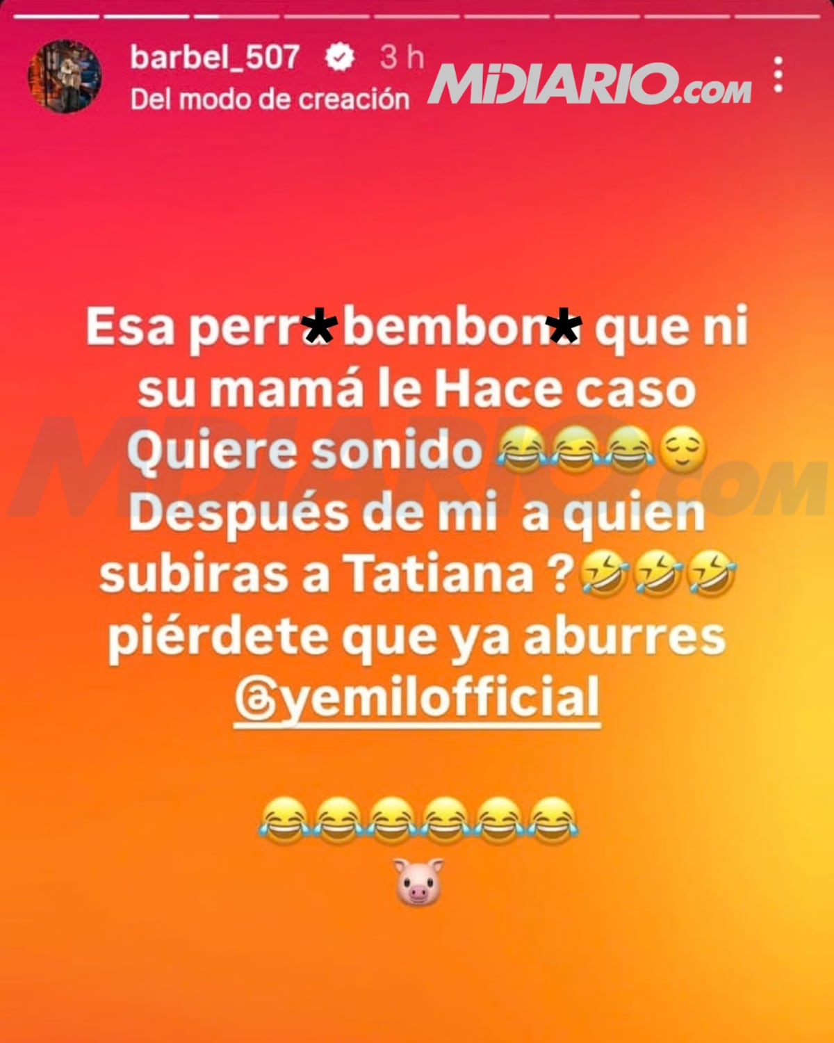 ¡Tremendo arroz con mango! Yemil le tira a Barbel y este le responde con tremendo fuetazo: ‘Piérdete que ya aburres’