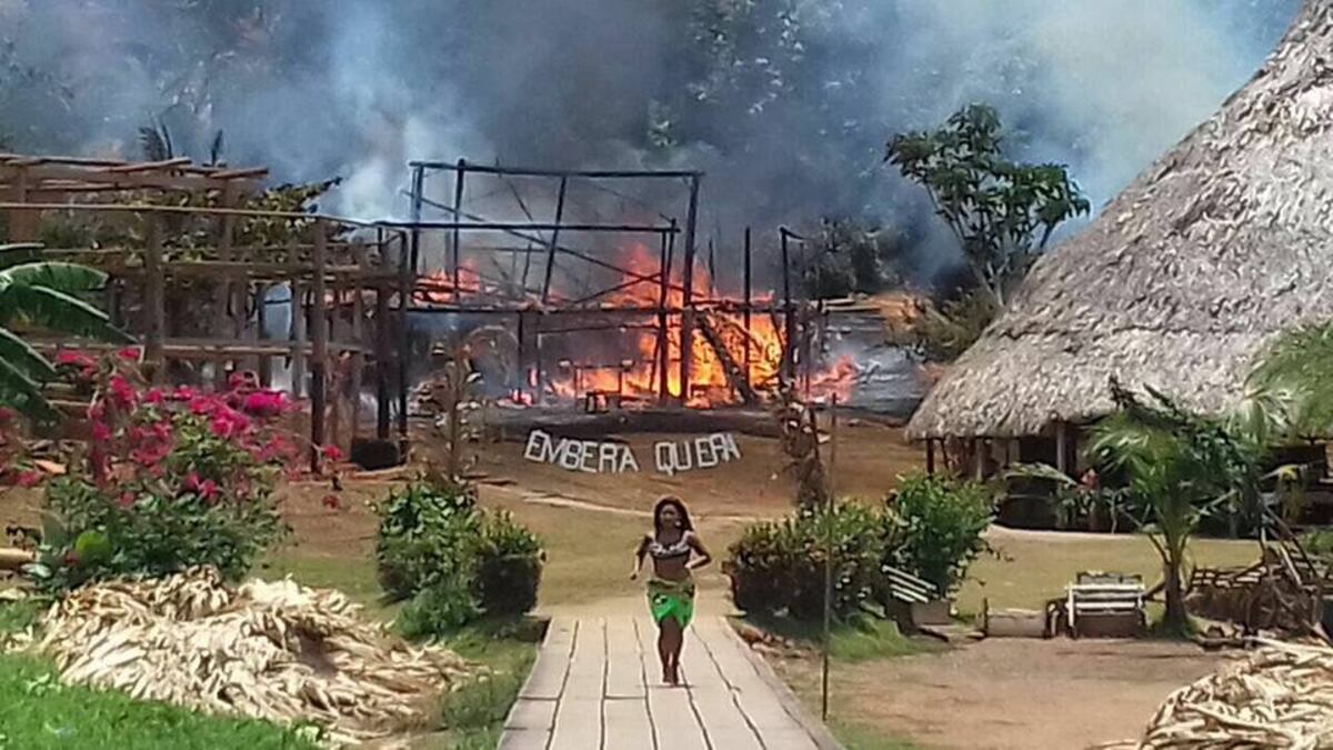 Cuatro casas se queman en comunidad Emberá Quera
