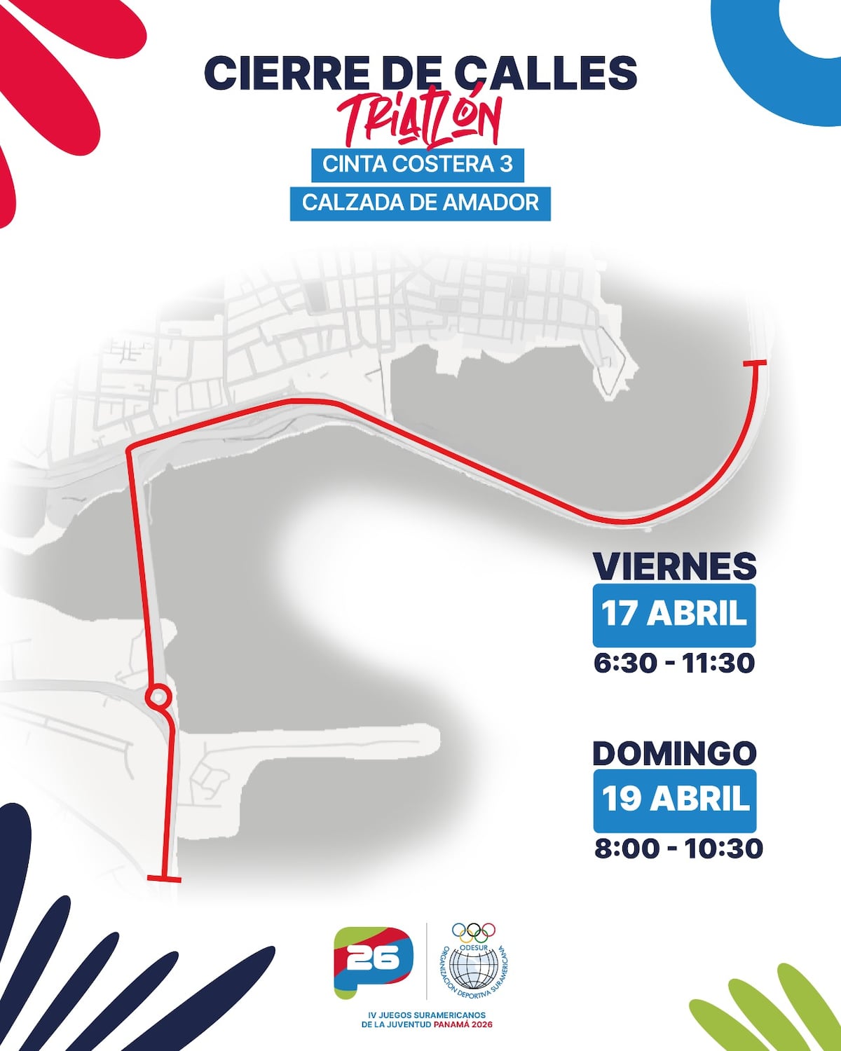 Cierres viales sacuden la ciudad por ciclismo y triatlón